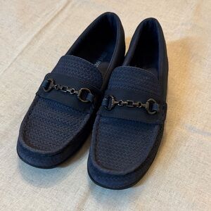 Boys Navy Blue Loafers